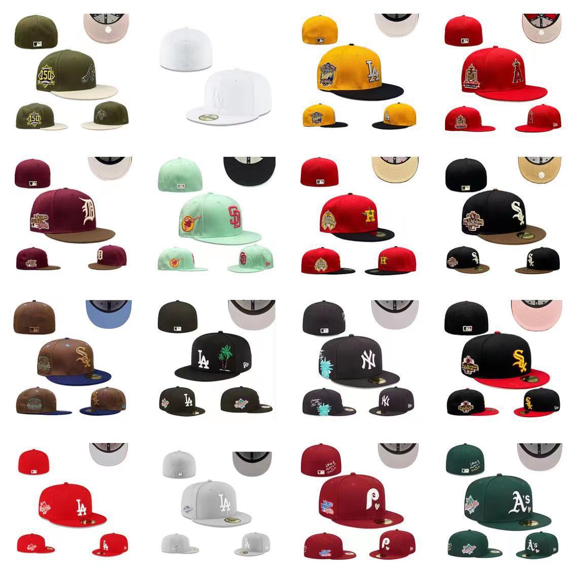 Fitted Hats  Embroidered side patch