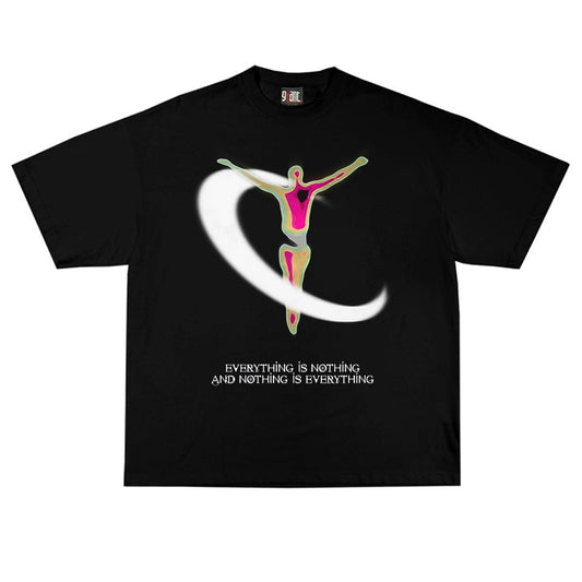 EVERYTHING IS NOTHING  Loose Printed Short-sleeved T-shirt